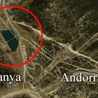 La zona en disputa al planell de la Tosa.