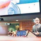 El cap de Govern, Xavier Espot, en la intervenció ahir davant del Consell d’Europa.