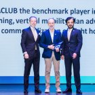 Jorge F. Delgado, director general del RACE i president de la REGIO I de la FIA; David Fraissinet, director general ACA CLUB i Mohamed Ben Sulayem, president de la FIA.