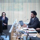 El líder de Concòrdia, durant un dels intercanvis amb Landry Riba.