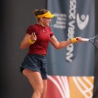 Vicky Jiménez durant el partit.