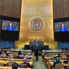 La ministra Tor durant la intervenció d’ahir.