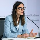 Ester Molné durant la roda de premsa del consell de ministres.