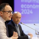 El cap de Govern, Xavier Espot, durant el discurs a la presentació de l'informe de la Cambra.