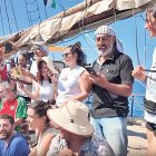 Tripulació del vaixell ‘Sirius’, que va cap a Gaza.