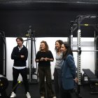 La cònsol menor d'Andorra la Vella, Olalla Losada i Maria Nazzaro, en la presentació del projecte