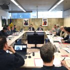 Els participants a la taula de Mobilitat celebrada aquest matí.