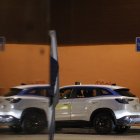 Un taxi en una parada de la capital.