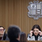 Les ministres Molné i Tor durant la comissió.