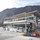 Inici de les obres de la plaça del Poble.