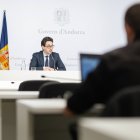 El ministre portaveu, Guillem Casal, durant la roda de premsa.