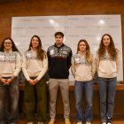 Jordina Caminal, Cande Moreno, Irineu Esteve, Gina del Rio i Carla Mijares, ahir a Andbank.