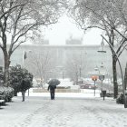 Madrid nevat avui pel pas de la borrasca Kristin.