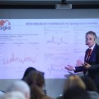 Luis Alberto Fabra durant la presentació de l'estudi sobre el merca immobiliari d'Andorra del 2025