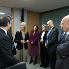 La delegació de San Marino al Consell General amb polítics andorrans.