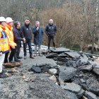 El ministre Ferré va visitar el tram de l’RN-20 afectat.