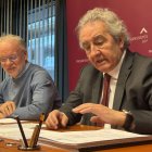 Roig i Bartumeu, ahir a la roda de premsa.