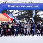 Sortida de la primera jornada de competició ahir.