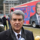 El precandidat a la presidència del Barça Joan Laporta, a la campanya del 2021.