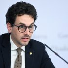 El ministre Guillem Casal en la roda de premsa d'aquesta tarda