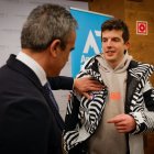 Alain Cabanes amb Roger Puig, ahir.