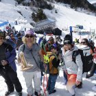 El camí de la guanyadora suïssa fins a l’hotel va estar ple d’admiradors.
