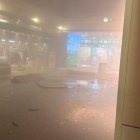 Una imatge de l’atac a l’aeroport Zayed d’Abu Dhabi.