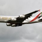 Un avió de l'aerolínia Emirates.