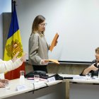 Ubach parlant amb Marsol durant el CES d’ahir.