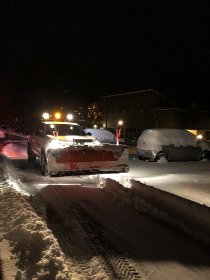 Retirada de neu als carrers de la Massana