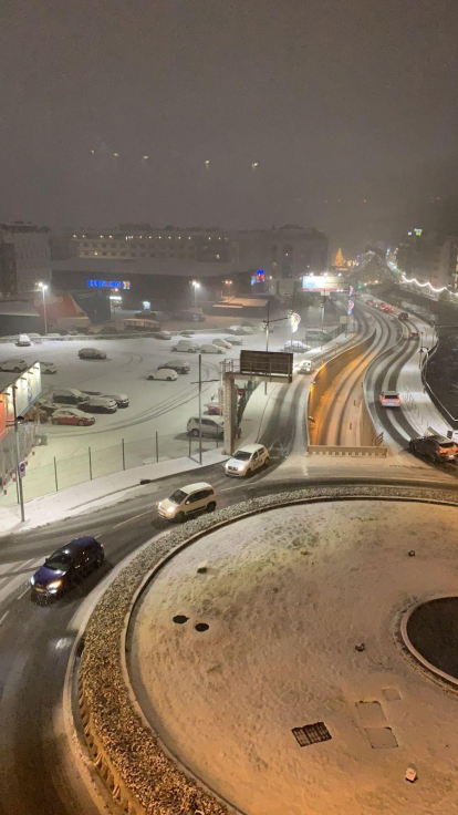 La nevada ahir a la nit a la Dama de Gel