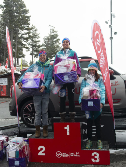 Pòdium de la cursa d'esquí Skimo Femení d'aquest diumenge