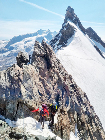 Un moment de la Travessa dels tres pics Breithorn a Suïssa. Àlex Jerez explica que és 