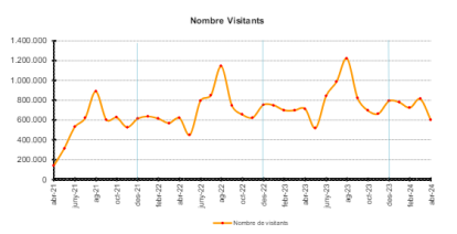 Gràfic del nombre de visitants