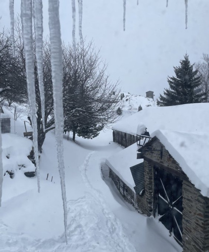 Paisatge nevat aquest diumenge a Prats, a Canillo