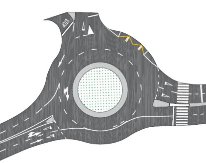 Simulació de la senyalització que tindran les turbo rotondes de Prada Casadet i del KM0
