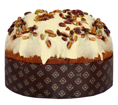 Panettone de pistatxo sicilià amb crema suau de pistatxo.  Dolce&Gabbana.