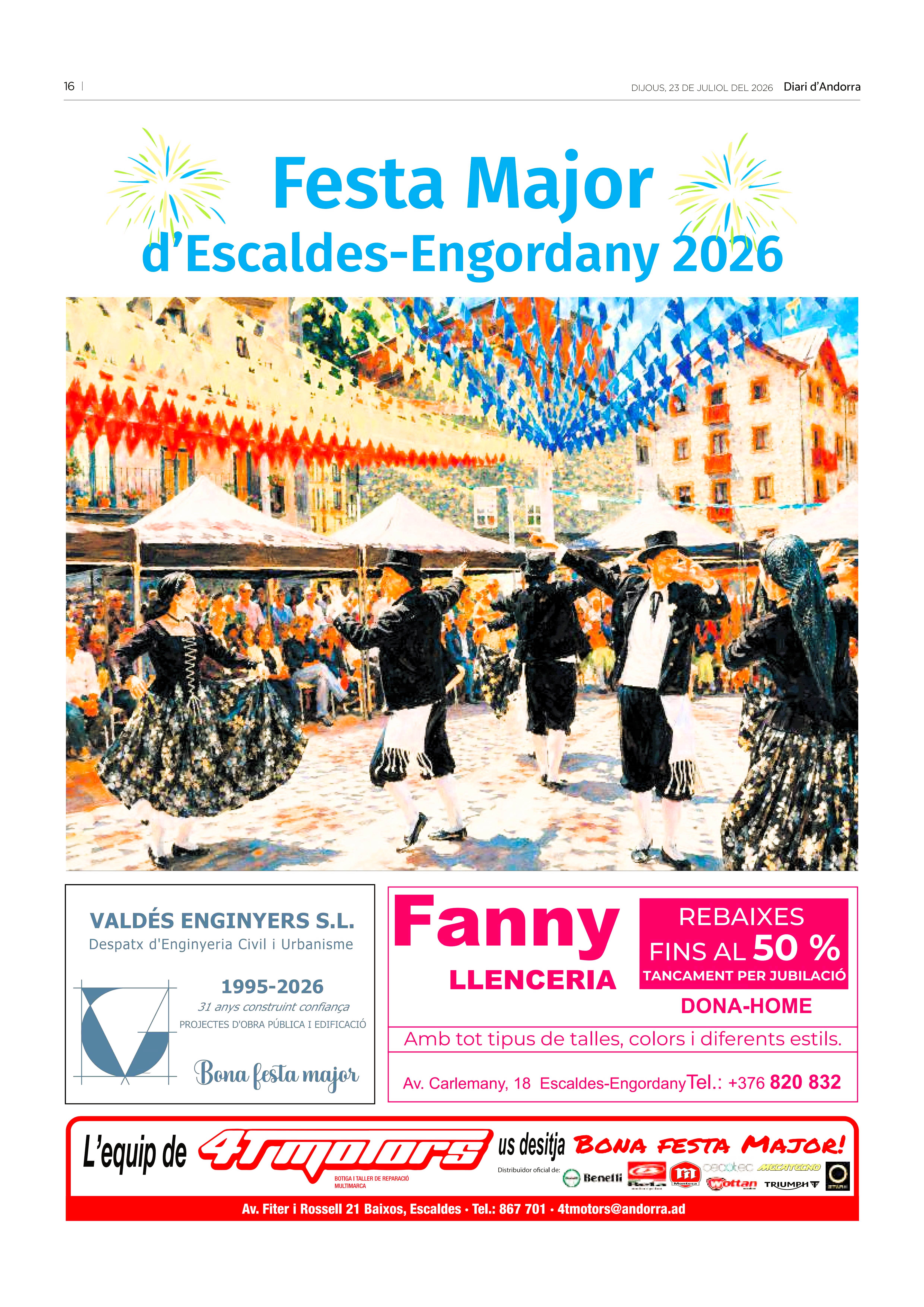 Especial Festa Major d'Escaldes-Engordany