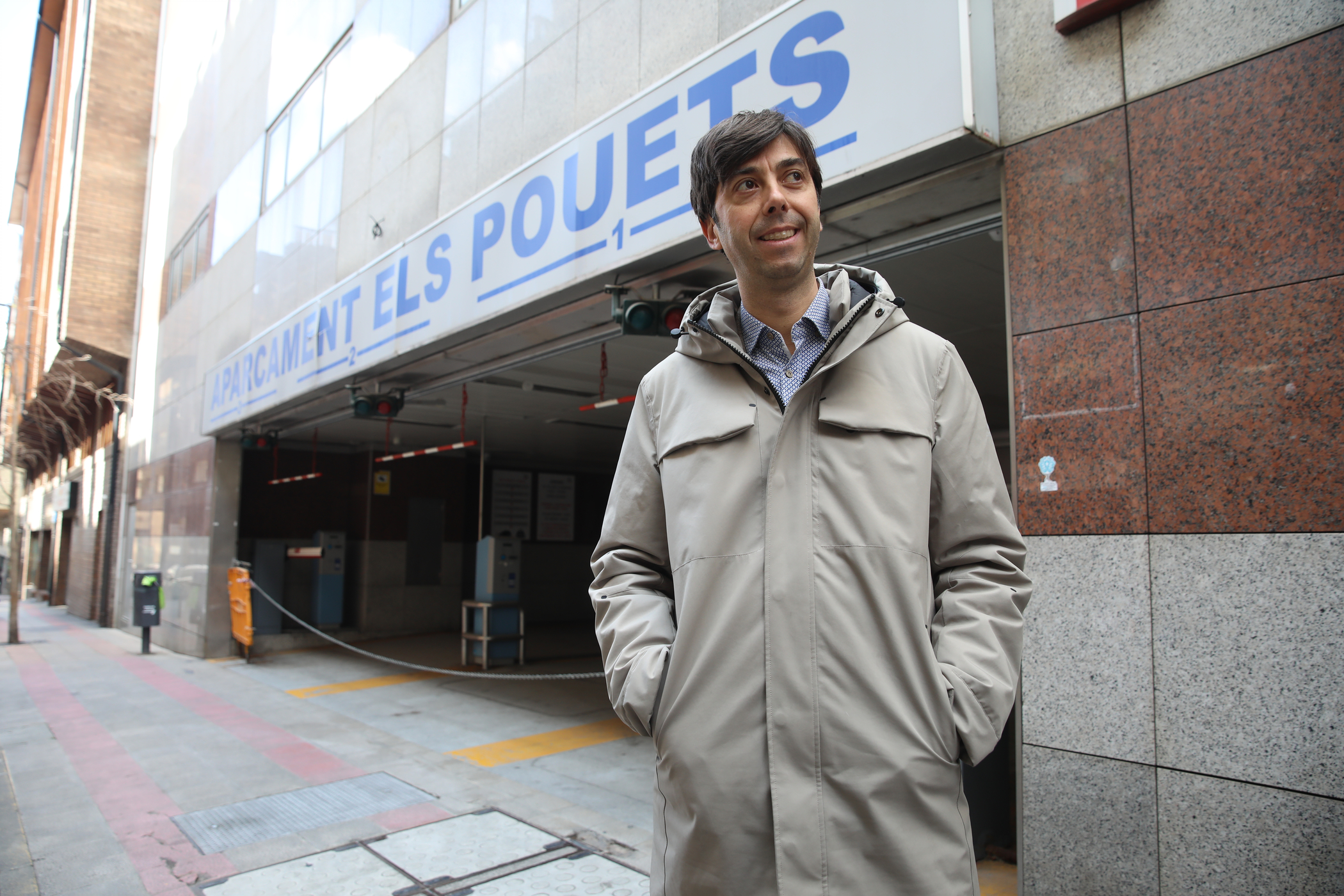 Sergi González during the statements about the Pouets parking lot.
