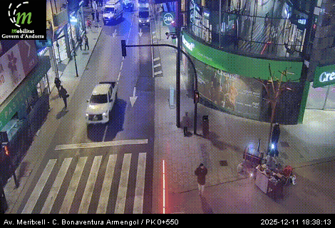 L'ambulància al carrer Bonaventura Armengol, en el lloc de l'accident.