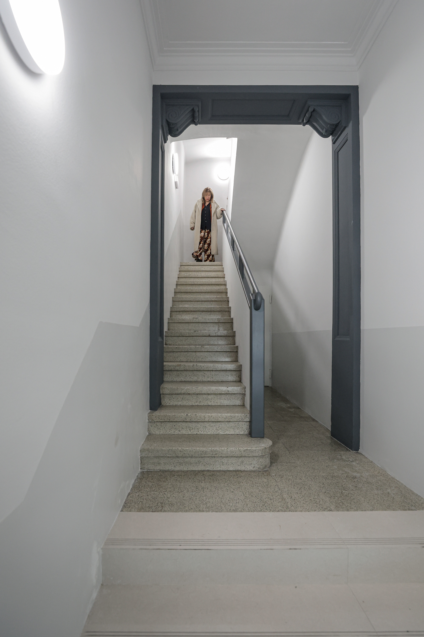 The Minister of the Presidency, Economy and Work Conxita Marsol in an affordable rental house in Sant Julià de Lòria.