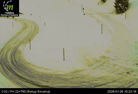 El port d'Envalira sense circulació pel tall de trànsit per l'acumulació de neu avui dilluns