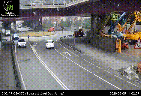 Neu al túnel Dos Valires.