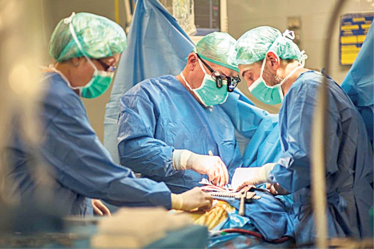 A transplant operation.