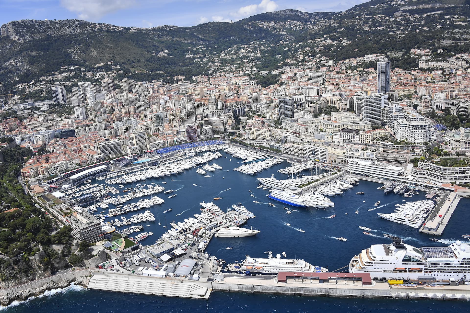 Views of the port of Monaco.