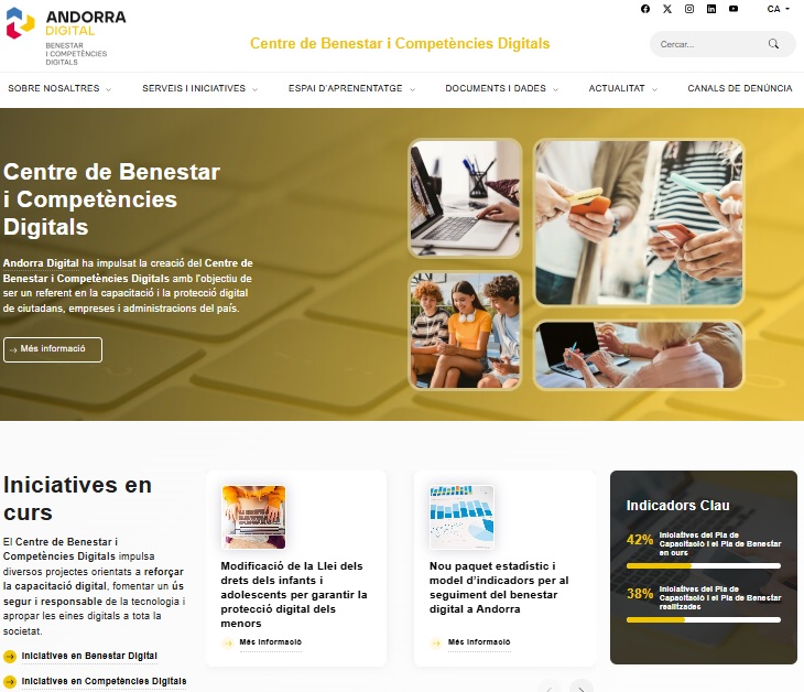 The new website of the Center for Welfare and Digital Skills (CBCD)