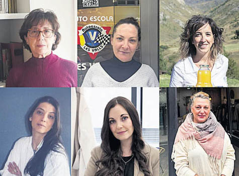 Women in different sectors.