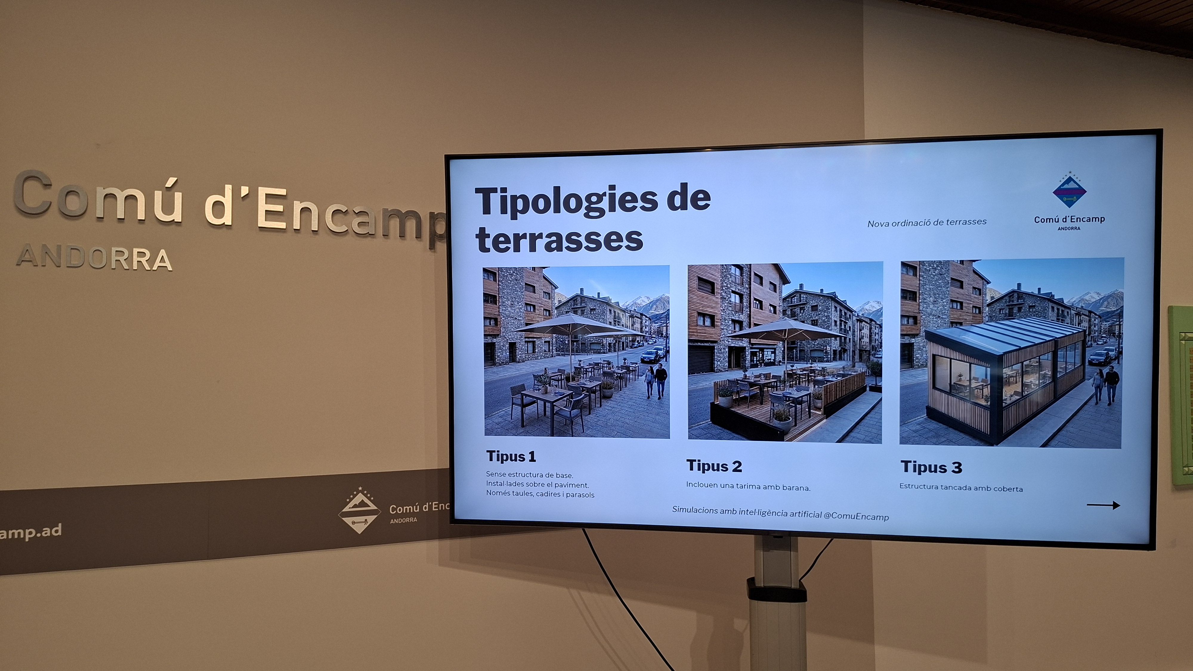 The different types of Encamp terraces according to the new ordinance promoted by the common.