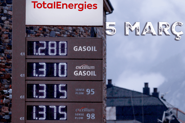 Fuel price yesterday and now a month ago
