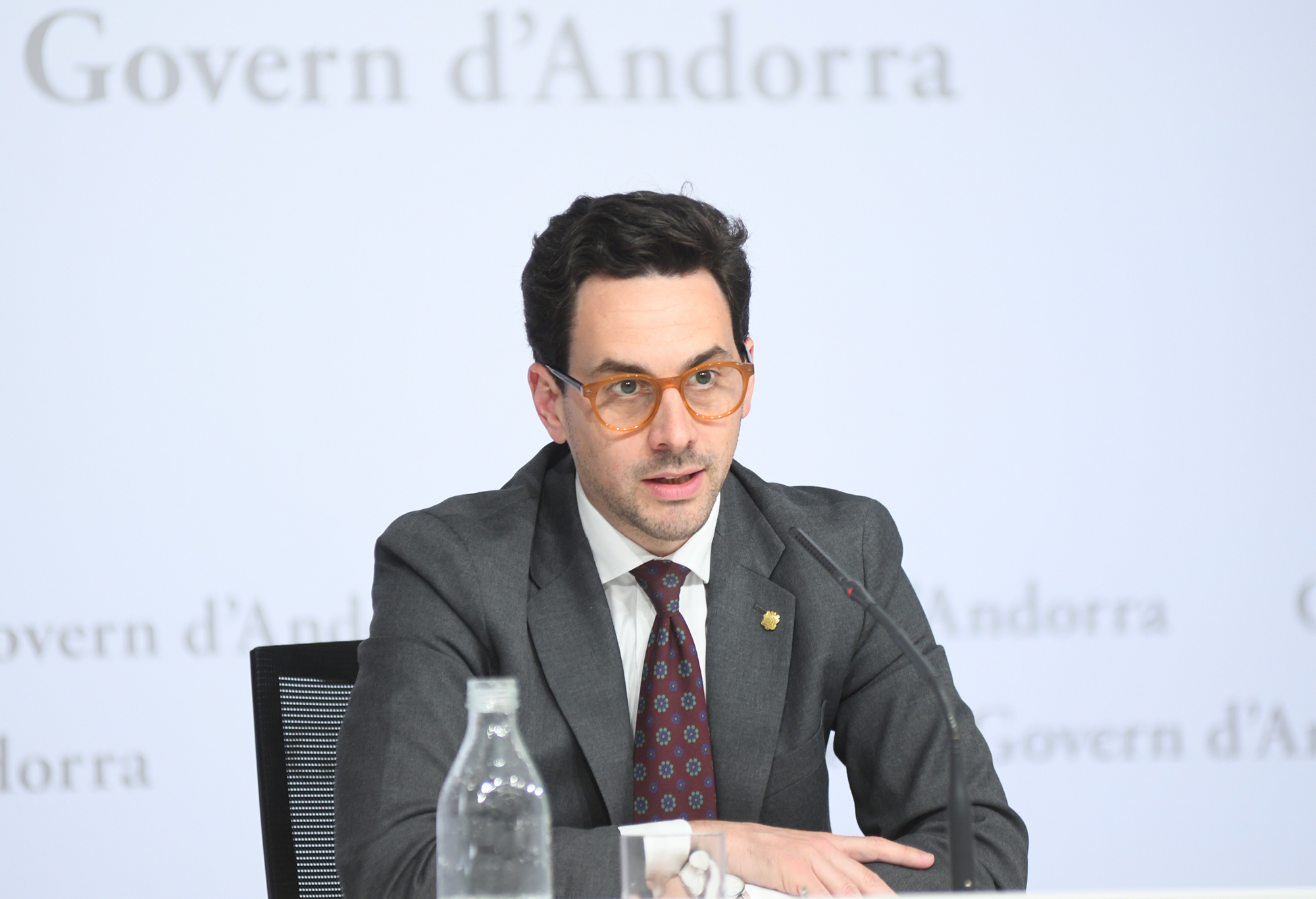 Guillem Casal during the press conference after the Council of Ministers.